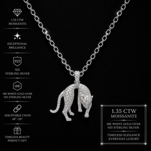 Ctw moissanite cat - 1.35,