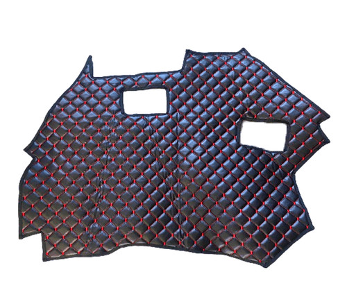 Black eco leather floor - eco-leather, mat