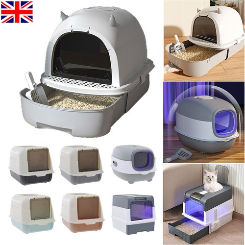 Cat litter tray box hooded - tray,