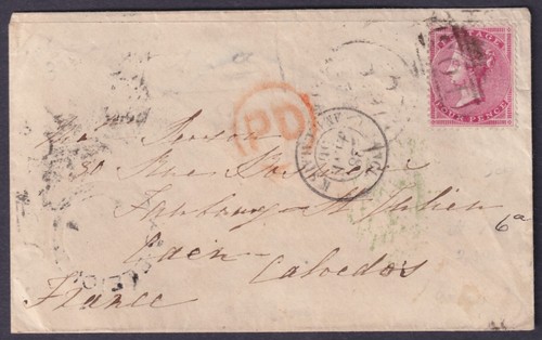 1856 carmine sg62b - 1856,