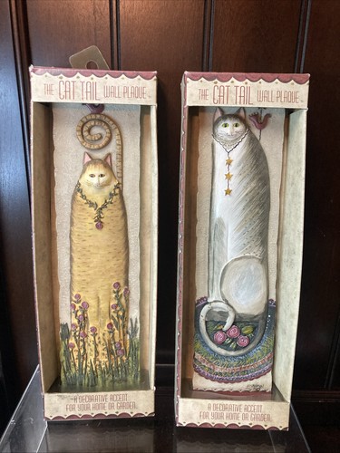 Folk art cat raised resin - art,