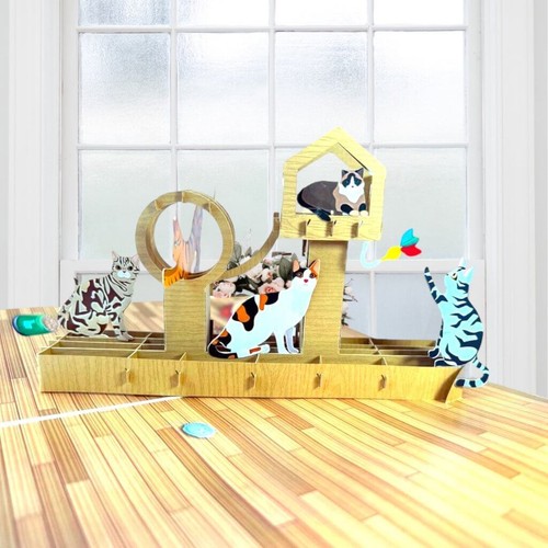 Handmade wooden cat tree - handmade,