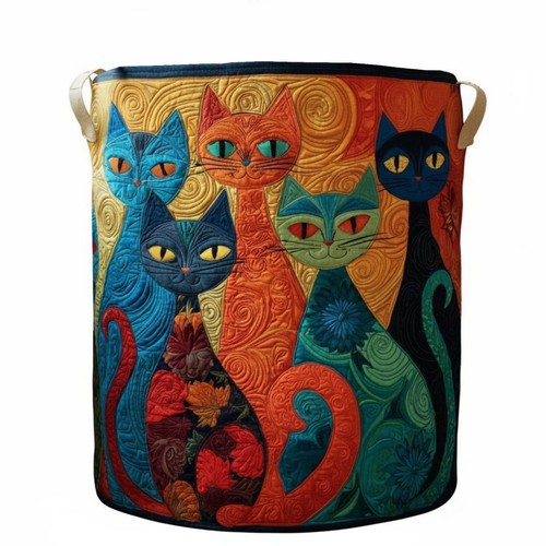 Feline laundry basket - laundry,