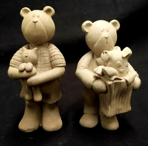 Set resin teddy bears - set,