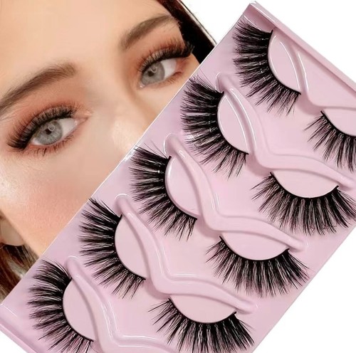 Pair natural faux mink - natural,