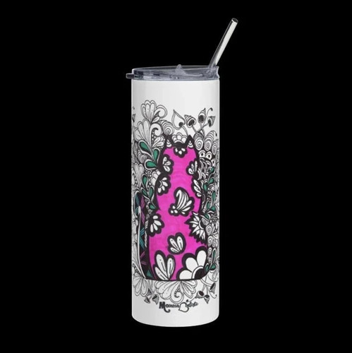 Single cat 20oz tumbler - tumbler, |