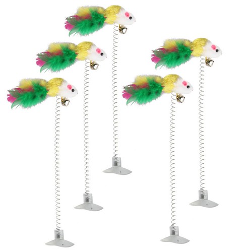 Durable 5pcs cat spring - cat, mouse