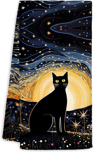 Cat towels black hand - hand,