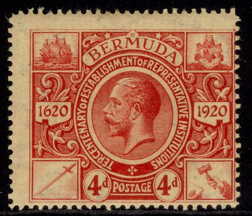 Bermuda sg71 red pale - bermuda, 4d
