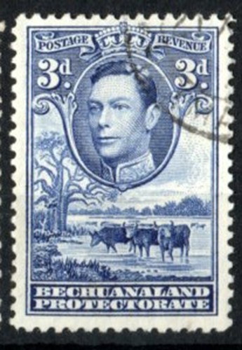 Kgv1 bechuanaland 3d deep - bechuanaland, sg.