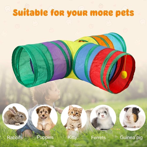 Foldable pet cat tunnel - foldable,