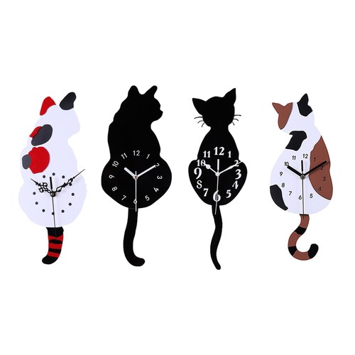 Motion for cat wall clock - 3d,